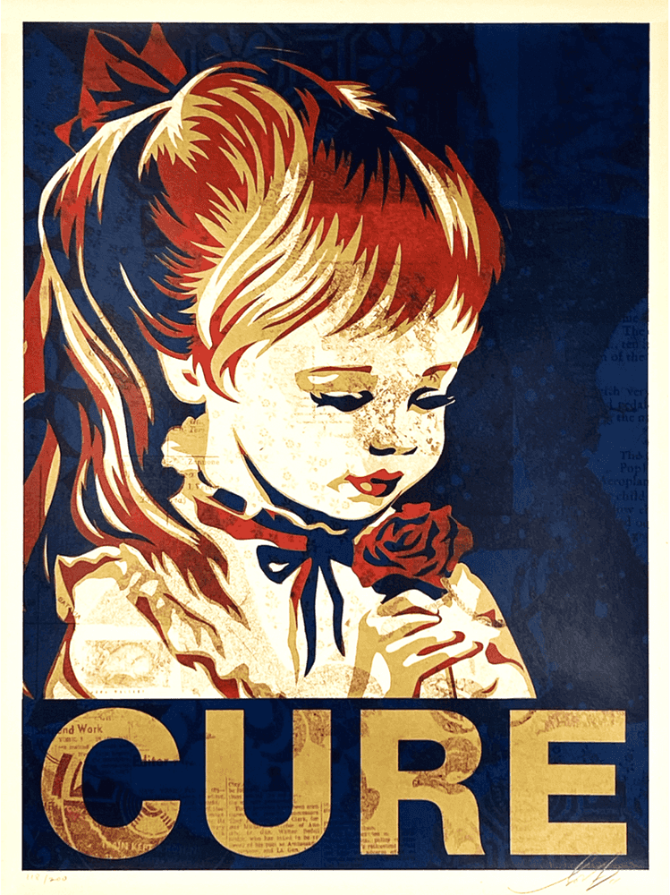 Shepard Fairey (Obey), ‘War by Numbers (Finding a Cure)’, 2011, Print, Screenprint in colours on speckled cream paper, Self-released, Numbered, Dated