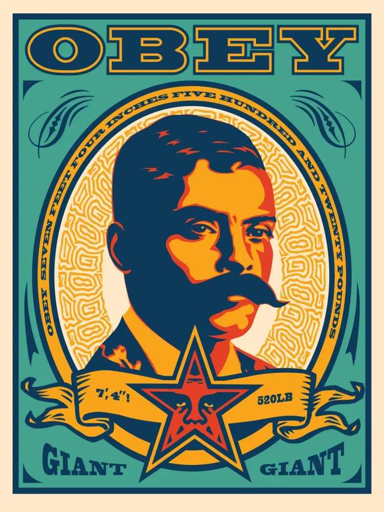 Shepard Fairey (Obey), ‘Zapata (2020 Teal)’, 2020, Print, Screenprint in colours on speckled paper, Self-released, Numbered, Dated