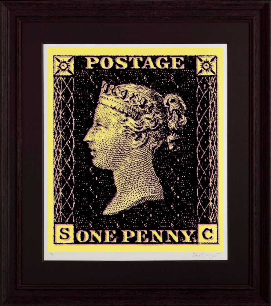Simon Claridge, ‘Penny Black - Yellow’, 2015, Print, Silkscreen print, Castle Fine Art, Numbered, Framed