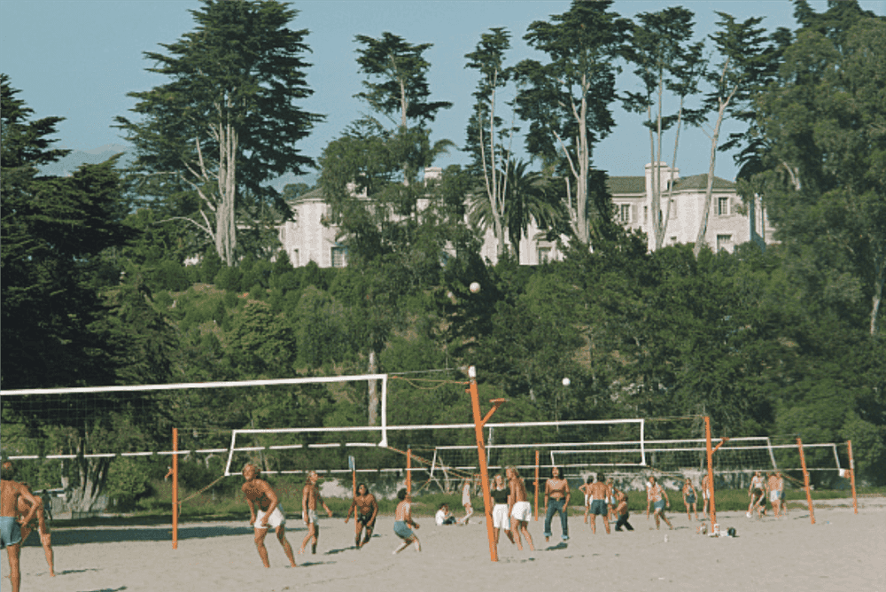 Slim Aarons, ‘Volleyball In Santa Barbara, 1975 (Medium)’, 1975, Photography, C-Type Print, null, Numbered