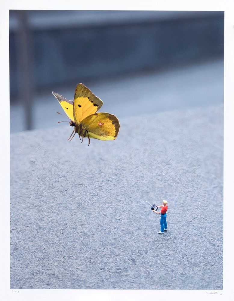 Slinkachu, ‘Drone (Timed Edition)’, 06-03-2018, Print, Pigment on Somerset Satin Enhanced 330gsm, Self-released, Numbered