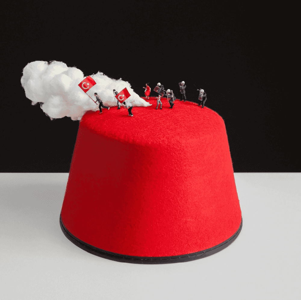 Slinkachu, ‘Fez’, 12-11-2014, Print, C-Type Photographic Print, Andipa Gallery, Numbered