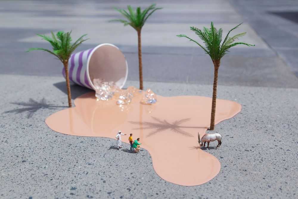 Slinkachu, ‘Oasis’, 23-06-2020, Print, Pigment hahnemühle photo rag paper, Self-released, Numbered