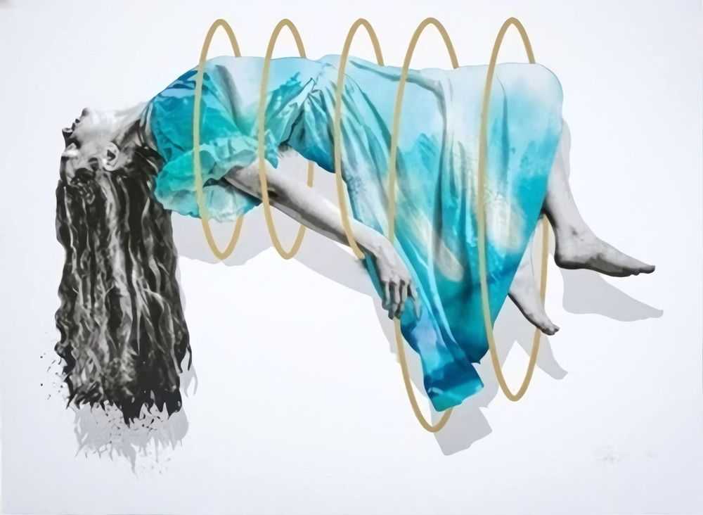Snik, ‘Escape (Turquoise)’, 2018, Print, Hand coloured 10 layer screenprint 330gsm Somerset Velvet, Self-released, Numbered