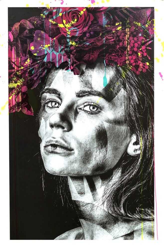 Snik, ‘Retrograde (Fluro Edition)’, 2023, Print, Thirteen-layer screen print on 300 gsm Somerset velvet paper with deckled edge and silkscreen varnish; Hand-finished colour work by SNIK, each print unique, Bio Editions, Numbered, Handfinished