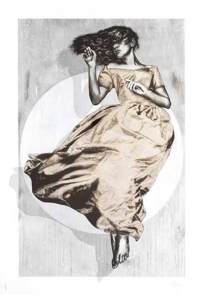 Snik, ‘Serenity (White Gold Leaf)’, 2018, Print, Screen print in colours on 300gsm Somerset paper, null, Numbered