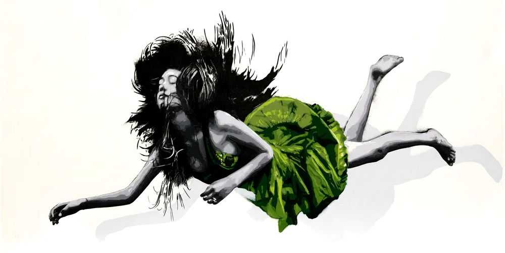 Snik, ‘We Are All Falling (Green)’, 2014, Print, 14 Colour screenprint On 300gsm somerset Paper, Graffiti Prints, Numbered, Dated