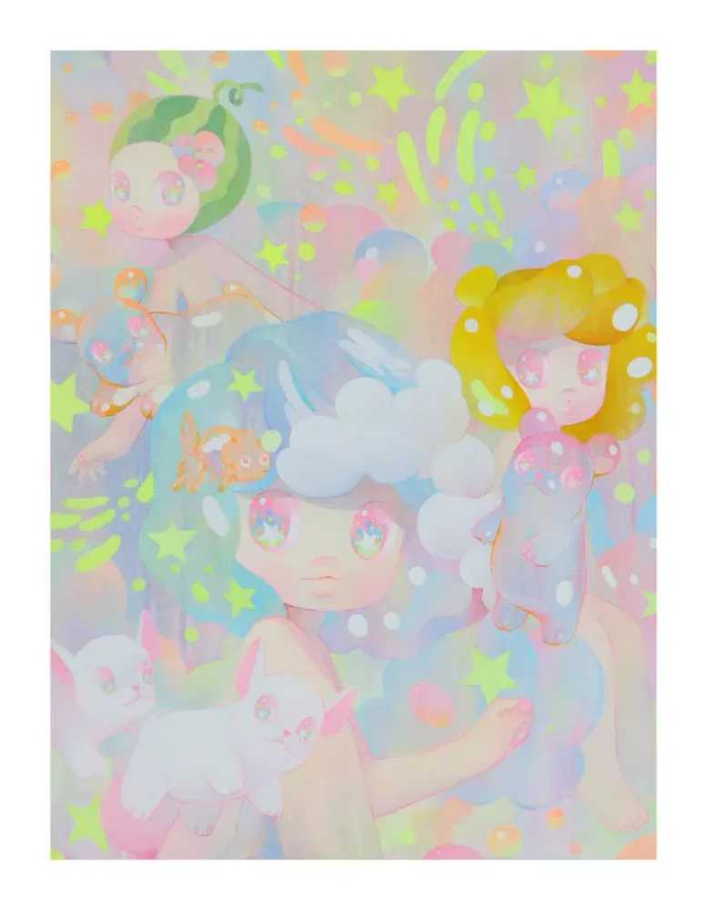 So Youn Lee, ‘Lullaby (Hand-Finished)’, 11-07-2019, Print, Archival Pigment Print. Hand-embellished with Gold Paint, The People's Print Shop, Numbered, Handfinished