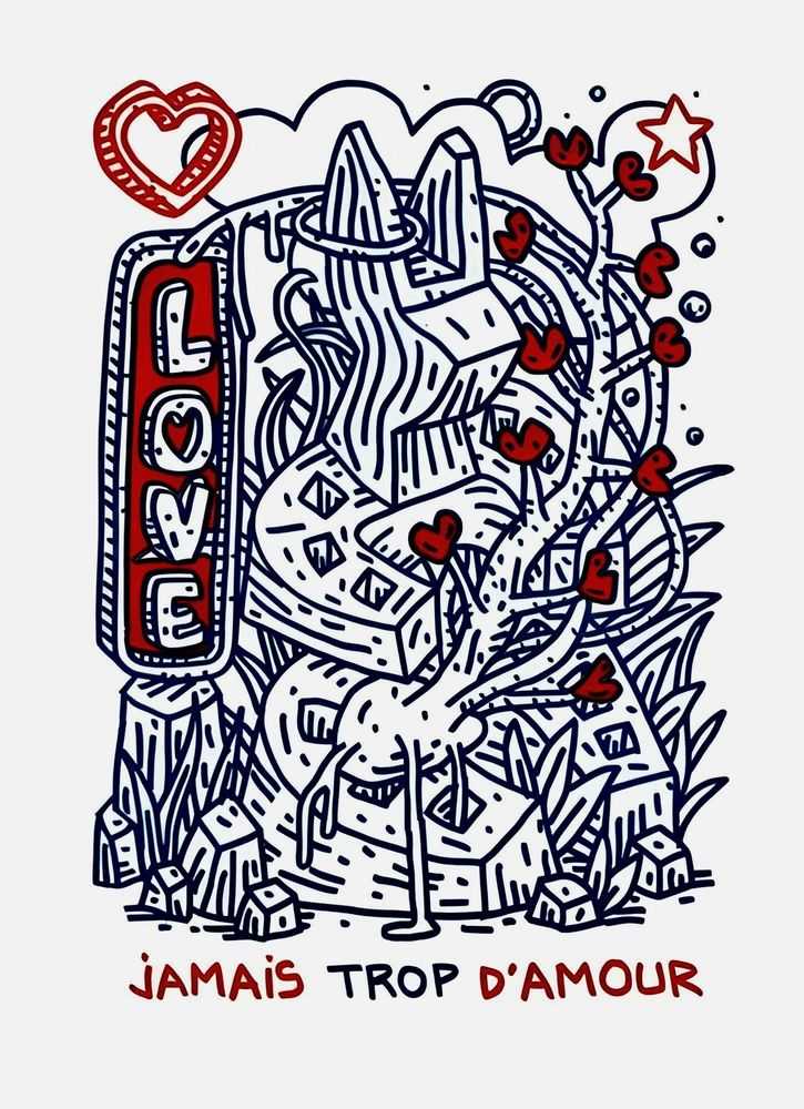 Speedy Graphito, ‘Jamais Trop D'Amour’, 09-05-2022, Print, Screen print, Panoramart, 
