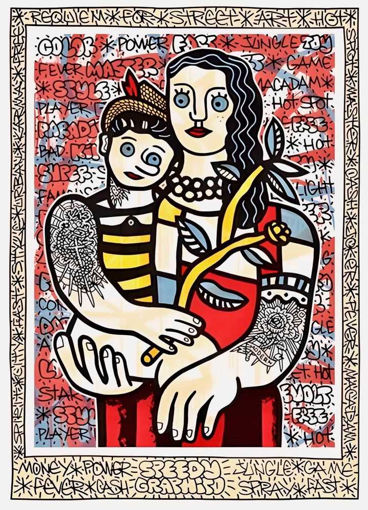 Speedy Graphito, ‘La Femme à L'Enfant’, 28-11-2020, Print, Lithograph, Panoramart, 
