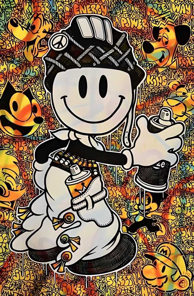 Speedy Graphito, ‘Smiley’, 16-09-2014, Print, Screen Print, Freeway Editions, Numbered, Handfinished