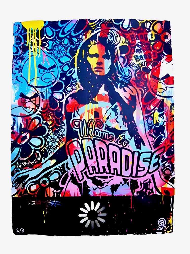 Speedy Graphito の絵 (額縁込み) Speedy Graphito | Welcome To Paradise | Buy & Sell | FairArt