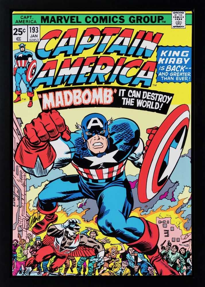 Stan Lee (Marvel), ‘Captain America #193 - Madbomb (Boxed canvas)’, 2024, Print, Boxed canvas, Castle Fine Art, Numbered