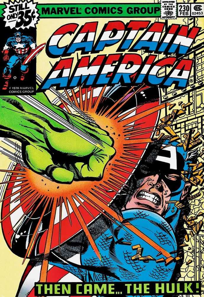 Stan Lee (Marvel), ‘Captain America #230 - Then Came…The Hulk!’, 2017, Print, Fine Art Print, Castle Fine Art, Numbered