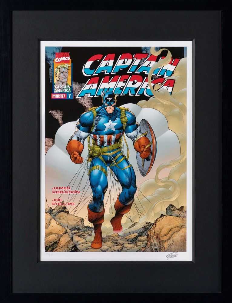 Stan Lee (Marvel), ‘Captain America #7 (Giclee on Paper)’, 2024, Print, Giclee on paper, Castle Fine Art, Numbered, Framed