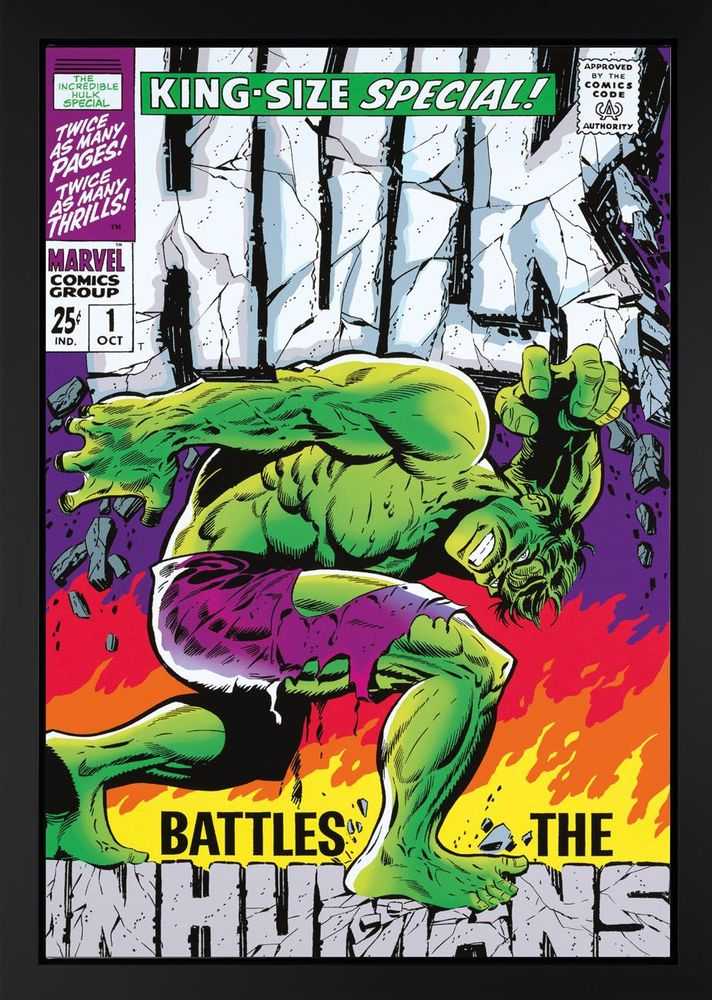 Stan Lee (Marvel), ‘The Incredible Hulk Special #1 (Boxed Canvas)’, 2024, Print, Boxed Canvas, Castle Fine Art, Numbered, Framed
