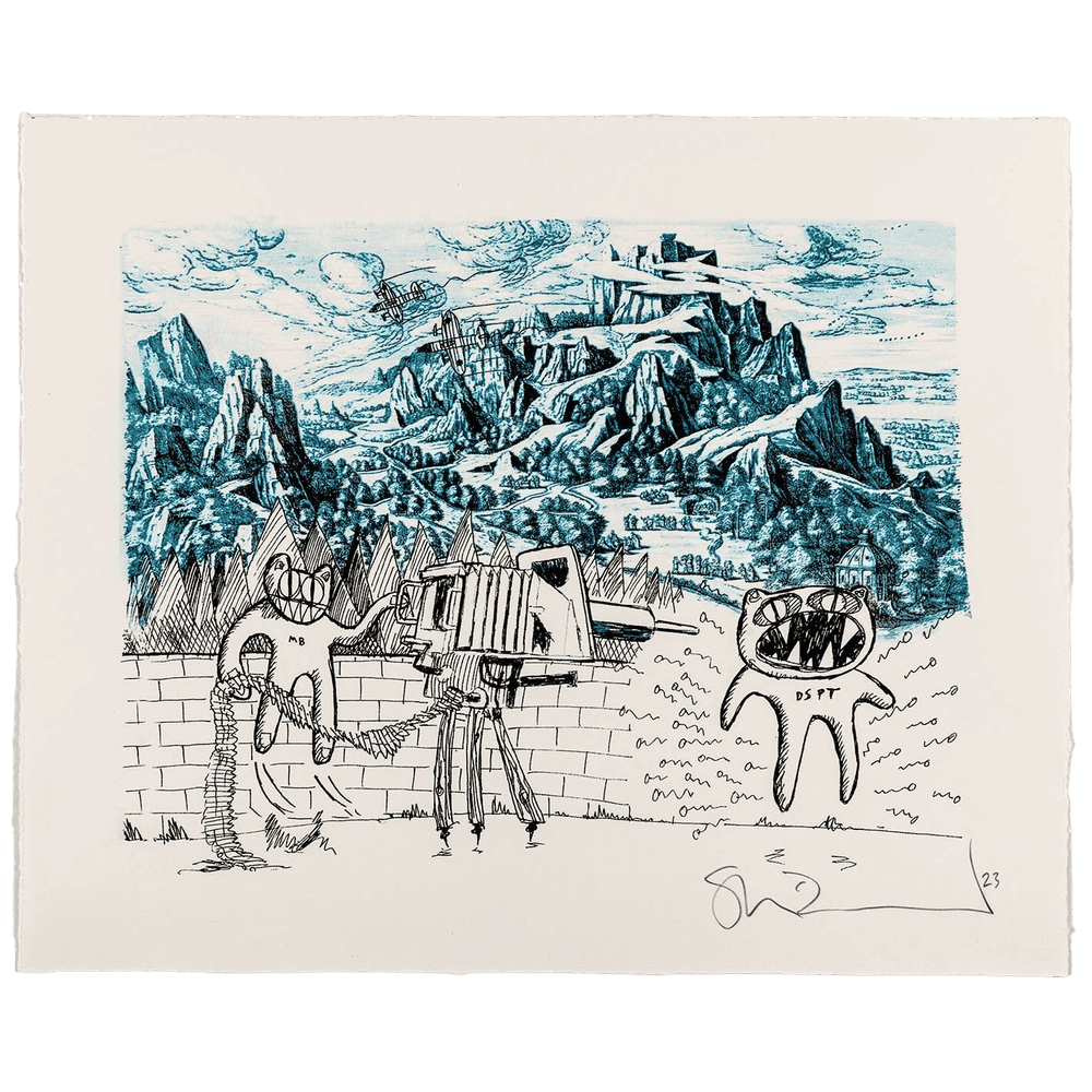 Stanley Donwood, ‘Com Lag’, 2024, Print, 5 colour screen print on Somerset 300gsm paper from St Cuthberts Mill, Self Released, Numbered, Dated