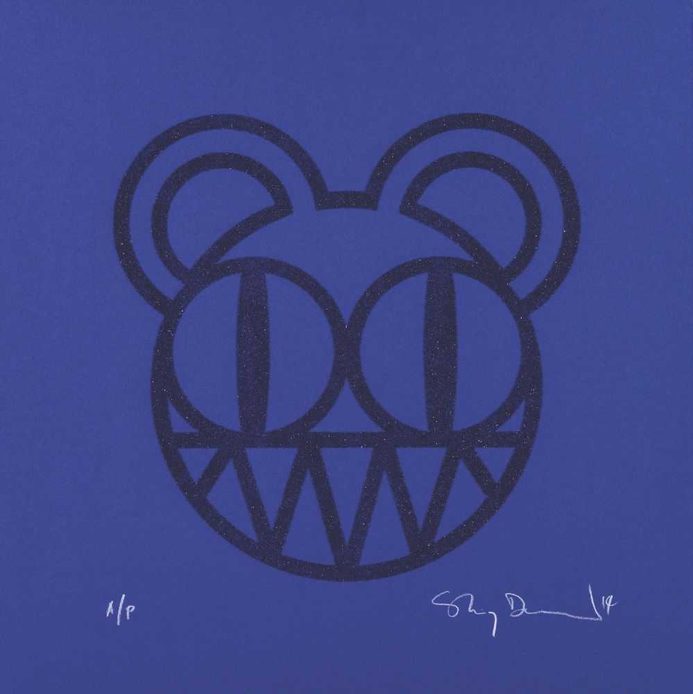 Stanley Donwood, ‘Diamond Heist Bear (Blue)’, 2014, Print, Screenprint with White Diamond Dust on 700gsm paper, Self-released, Numbered, Dated