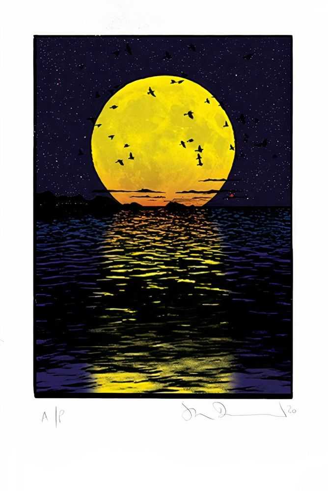 Stanley Donwood, ‘Luna’, 2020, Print, Archival pigment print on Minuet 300gsm paper with hand torn edges, The Lost Domain, Numbered, Dated