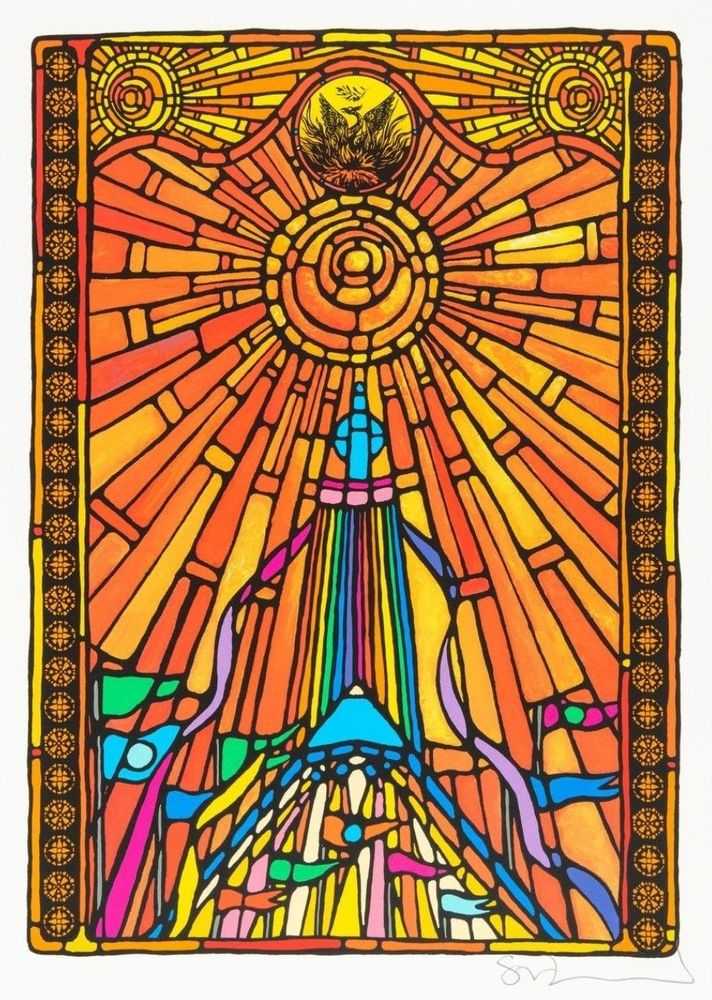 Stanley Donwood, ‘Or Else The Light’, 2025, Print, 16 Colour Screenprint on Somerset 300gsm paper from St Cuthberts Mill., Slowly Downward, Numbered