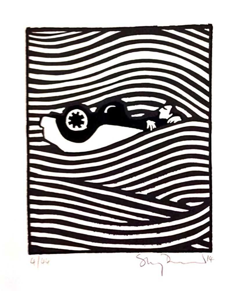 Stanley Donwood, ‘Upturn’, 2014, Print, 3 colour screenprint on 300gsm Somerset® Satin paper from St Cuthberts Mill in Wells., Self-released, Numbered, Dated