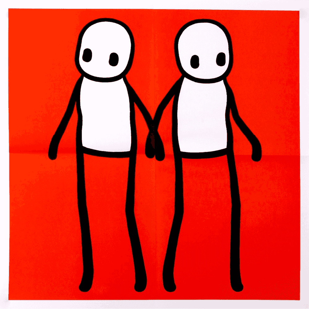 Stik, ‘Holding Hands (Red - Hackney Today)’, 2020, Print, Offset poster, Hackney Today, 