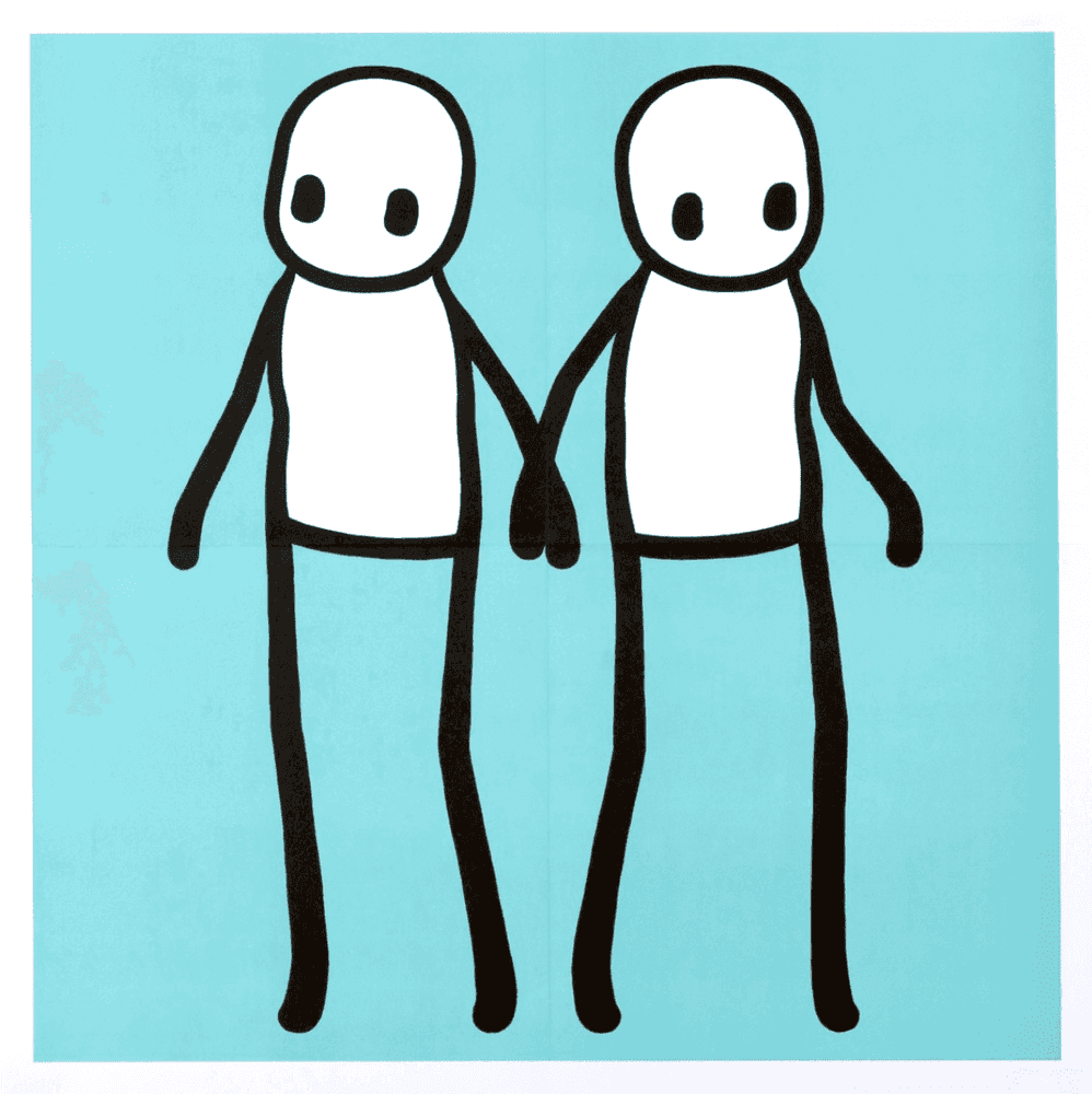Stik, ‘Holding Hands (Teal - Hackney Today)’, 2020, Print, Offset poster, Hackney Today, 