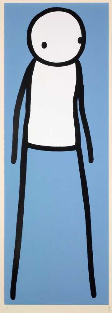 Stik, ‘Walk (Blue)’, 19-04-2012, Print, Hand pulled 3 colour Silkscreen print, on somerset newsprint paperstock, Squarity, Numbered