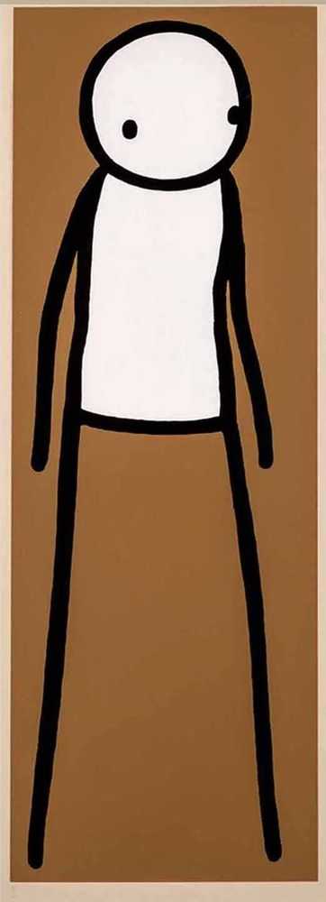 Stik, ‘Walk (Brown)’, 19-04-2012, Print, Hand pulled 3 colour Silkscreen print, on somerset newsprint paperstock, Squarity, Numbered