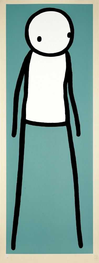 Stik, ‘Walk (Friend)’, 19-04-2012, Print, Hand pulled 3 colour Silkscreen print, on somerset newsprint paperstock, Squarity, Numbered