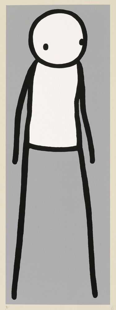 Stik, ‘Walk (Grey)’, 19-04-2012, Print, Hand pulled 3 colour Silkscreen print, on somerset newsprint paperstock, Squarity, Numbered