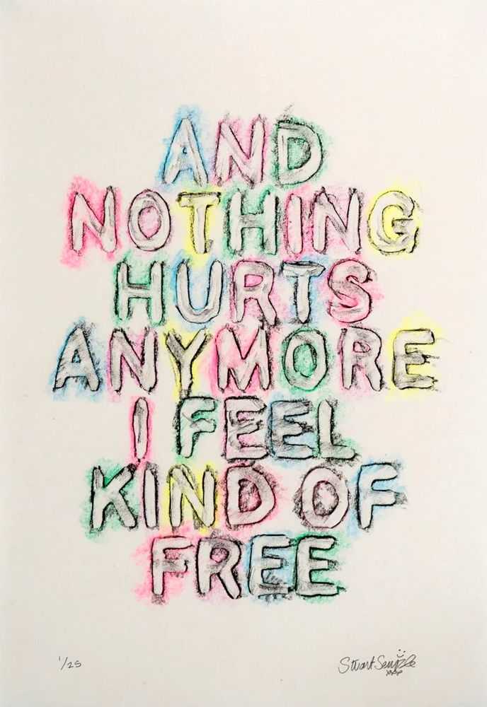 Stuart Semple, ‘Nothing Hurts Anymore’, 2021, Print, Wax crayon on 128gsm Takeo Youmoshi paper, Self Released, Numbered, Handfinished