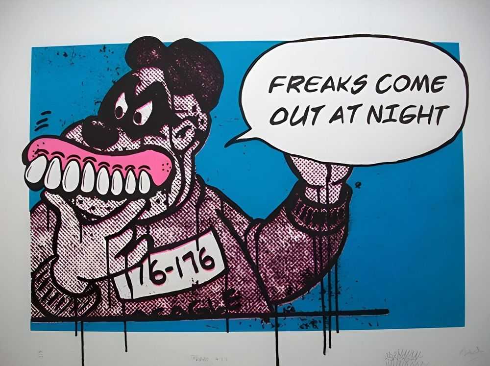 Sweet Toof, ‘Freaks Come Out At Night (Blue)’, 12-02-2010, Print, Screen Print, High Roller Society, Numbered