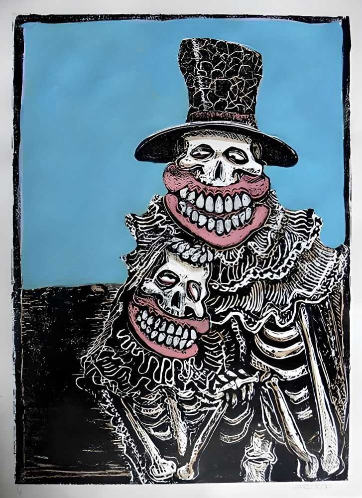Sweet Toof, ‘Lovers’, 06-02-2013, Print, Woodcut, High Roller Society, Numbered, Handfinished