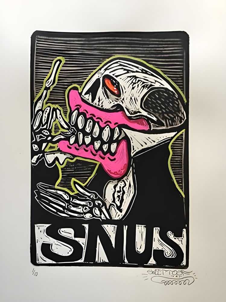 Sweet Toof, ‘SNUS’, 04-05-2019, Print, Linocut, Self Released, Numbered, Handfinished
