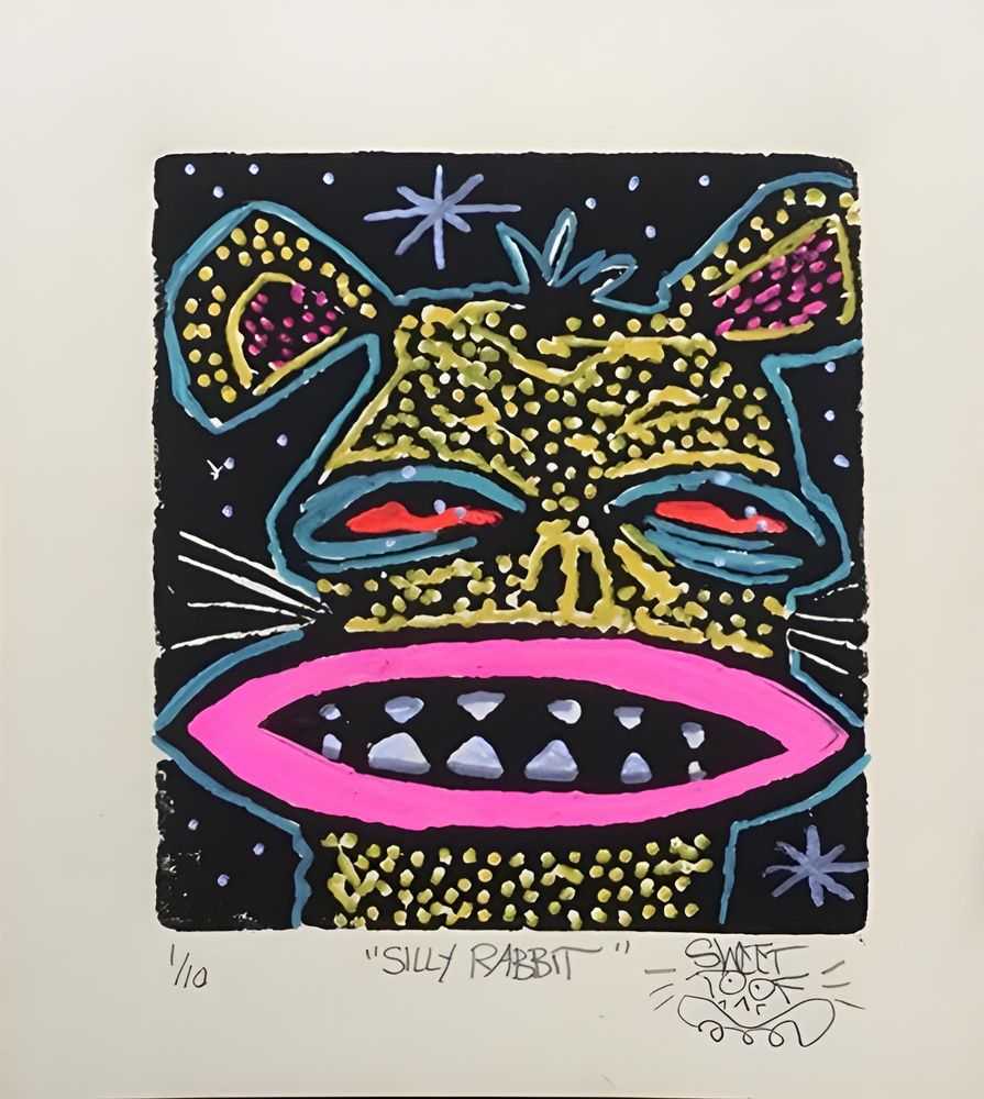 Sweet Toof, ‘Silly Rabbit’, 10-03-2019, Print, Woodcut, Self Released, Numbered, Handfinished
