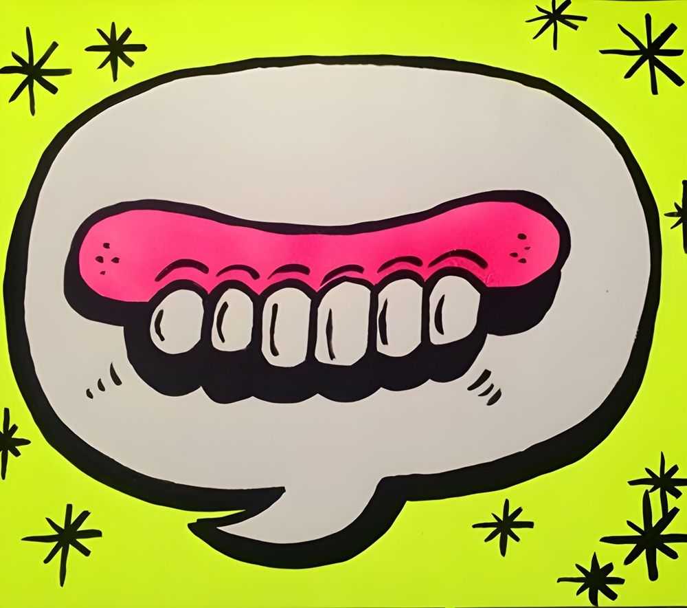 Sweet Toof, ‘Speech Bubble Gums’, 10-12-2014, Print, Hand Painted Multiple, Pandemic Gallery, Numbered, Handfinished