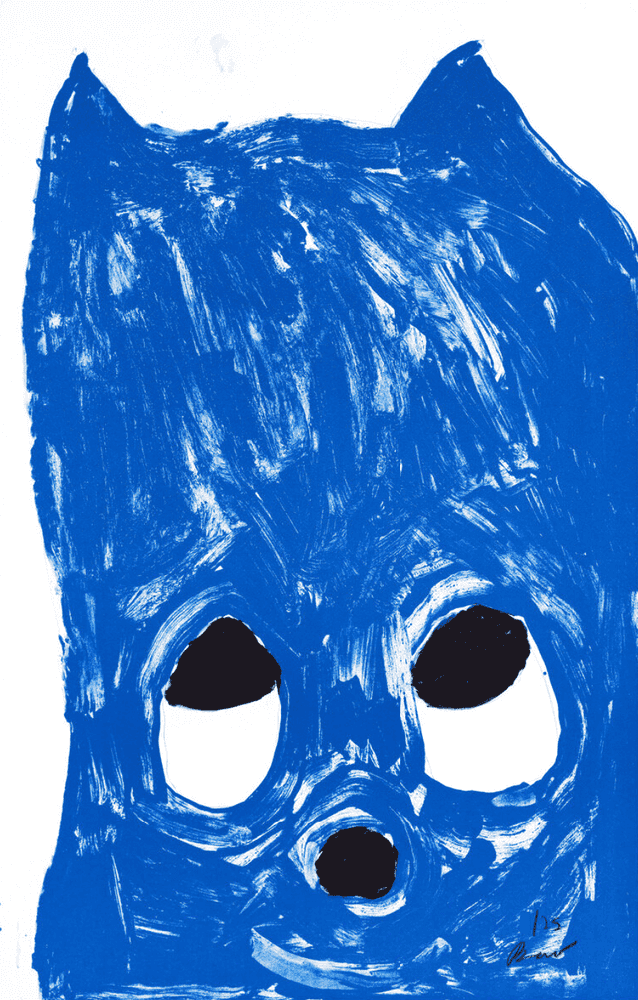 Szabolcs Bozo, ‘Kristy (Blue)’, 2020, Print, Lithography in Two colours, Semiose Gallery, Numbered