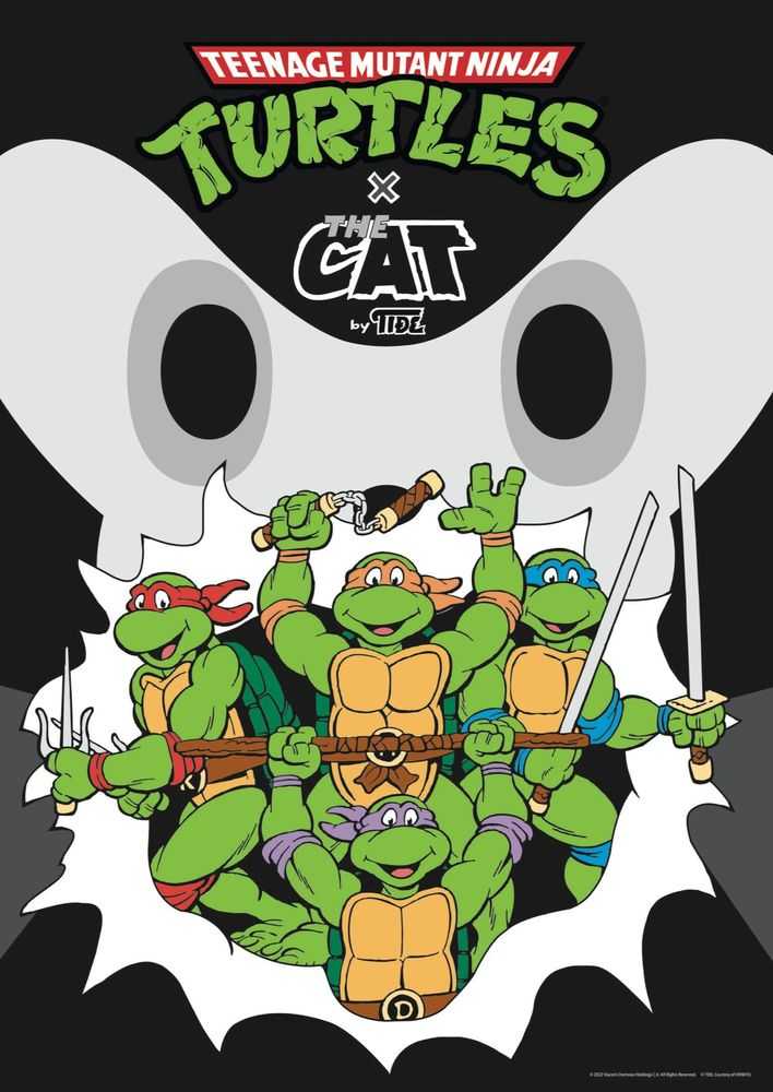 TIDE (Ide Tatsuhiro), ‘TMNT Poster (Cat abunga)’, 2022, Print, Offset print, Henkyo, 