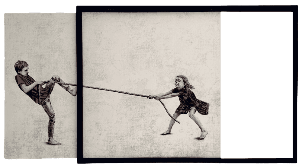 Andrew Scott, ‘Tug of War (Collector's Edition)’, 2024, Print, Giclée with hand torn edges on 315 gsm Etching Cotton Rag - framed with perspex, Stowe Gallery, Numbered, Framed
