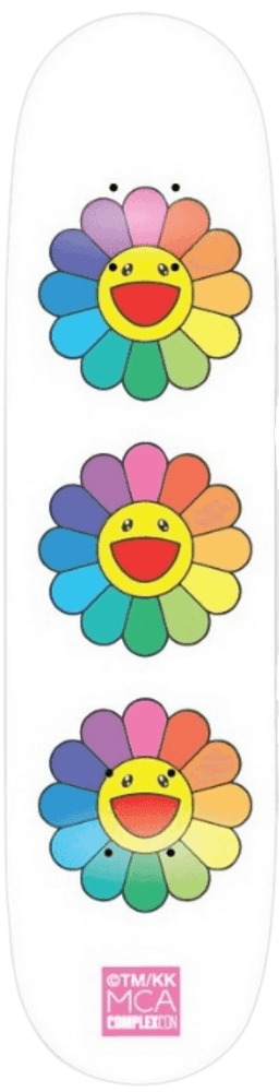 Takashi Murakami, ‘3 Flower Skateboard’, 11-04-2017, Collectible, Offset lithographs in colours on skate deck, ComplexCon, 