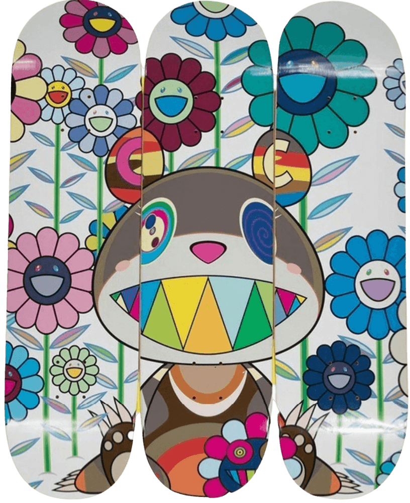 Takashi Murakami, ‘Eden (Set of 3 Skateboards)’, 02-11-2019, Collectible, Offset lithographs in colours on skate deck, ComplexCon, 