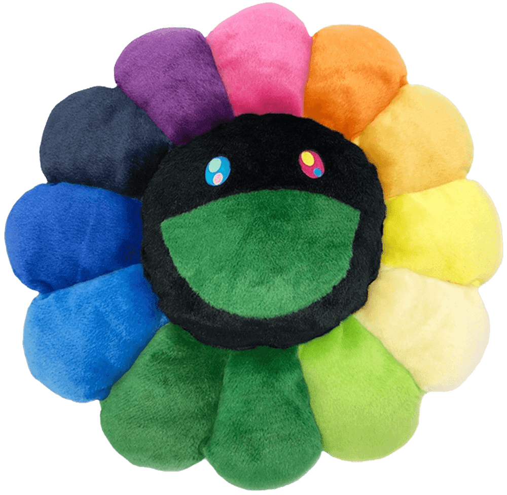 Takashi Murakami, ‘Flower Plush (Rainbow/Black)’, 02-11-2019, Collectible, Polyester plush pillow, Kaikai Kiki Co., Ltd., 