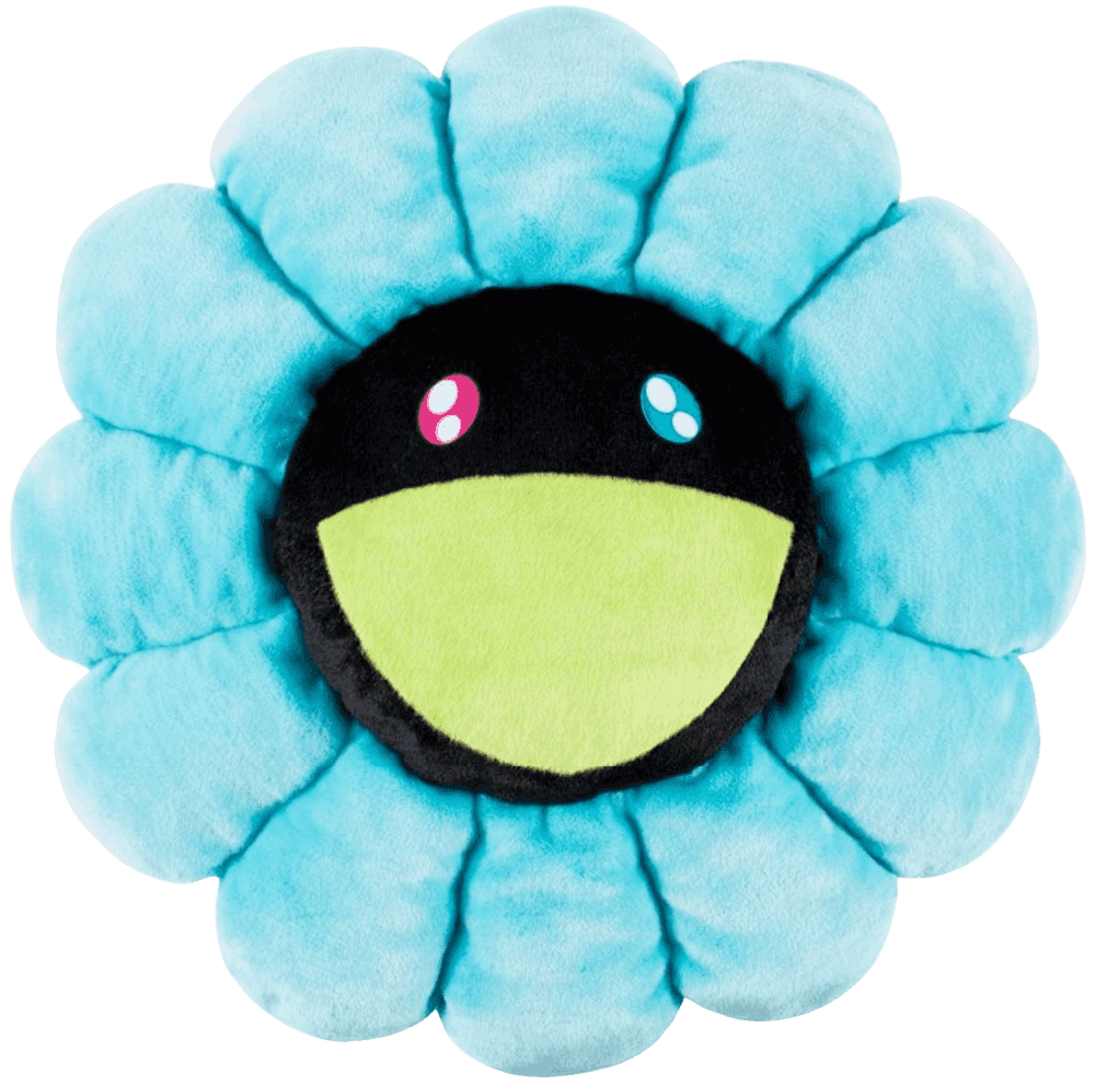Takashi Murakami, ‘Flower Plush (Turquoise/Black - Large)’, 03-11-2018, Collectible, Polyester plush pillow, Kaikai Kiki Co., Ltd., 