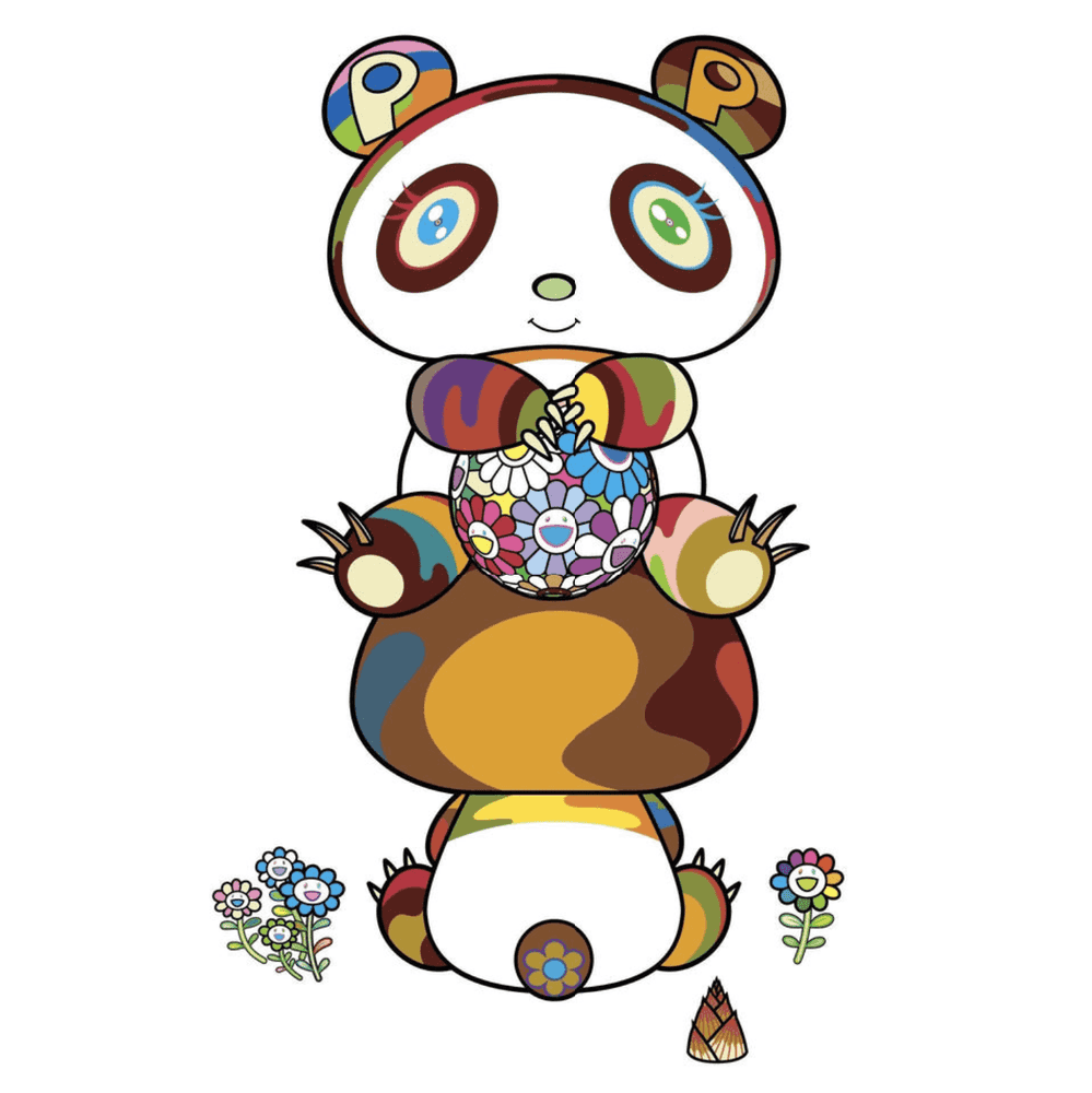 Takashi Murakami, ‘Sitting Pandas Here And There’, 22-07-2020, Print, Silkscreen print, Tonari No Zingaro, Numbered