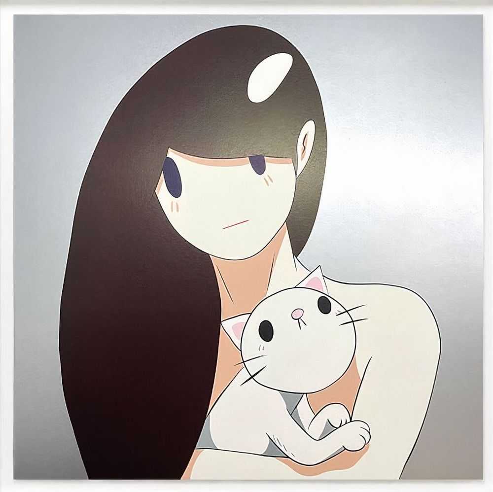 Takeru Amano, ‘Venus and Cat (Silver)’, 10-10-2021, Print, Screenprint with metallic ink, APPortfolio, Numbered