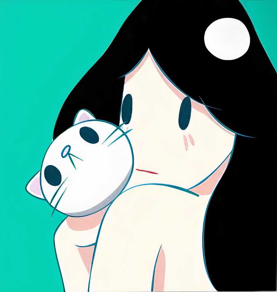 Takeru Amano, ‘Venus with Cat (Green)’, 05-05-2021, Print, Screenprinting with ink, APPortfolio, Numbered