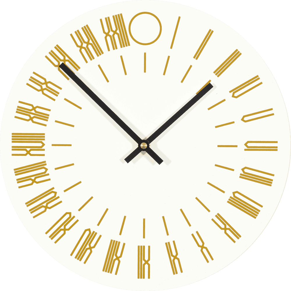 Tauba Auerbach, ‘24 Hour Wall Clock’, 2013, Collectible, Screenprinted composite, enameled aluminum, brass, The Thing Quarterly, 