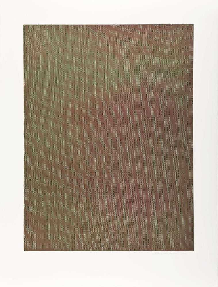 Tauba Auerbach, ‘Mesh Moire I’, 2012, Print, Color soft-ground etching, Paulson Bott Press, Numbered, Dated
