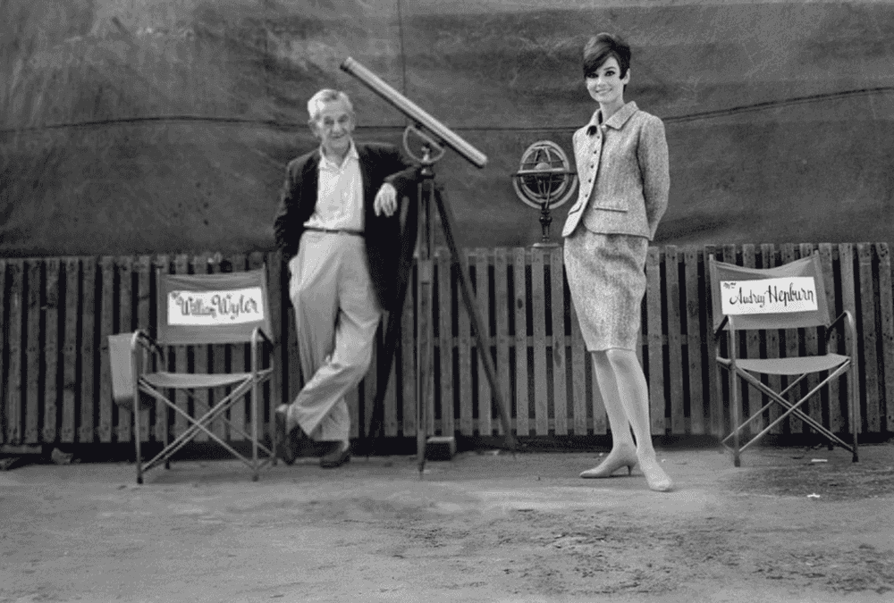 Terry O'Neill, ‘Audrey Hepburn and William Wyler’, 1966, Photography, Silver Gelatin print, null, Numbered